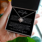 Daughter, I Love You with All of My Heart | Love Knot Necklace Plain Black Card