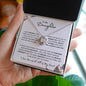 Daughter, I Love You with All of My Heart | Love Knot Necklace White Card