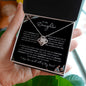 Daughter, I Love You with All of My Heart | Love Knot Necklace Black Card