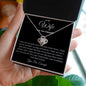 You Are Enough Wife | Love Knot Necklace Black Card