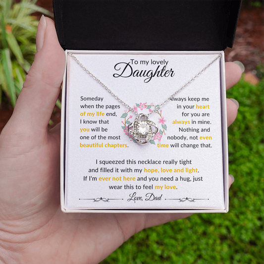 Lovely Daughter from Dad | Love Knot Necklace