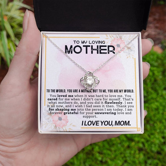 To My Loving Mother | Love Knot Necklace