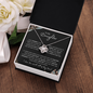 Daughter, I Love You with All of My Heart | Love Knot Necklace Black Card