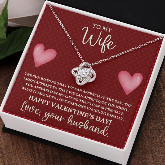 To My Wife the Sun Rises | Love Knot Necklace