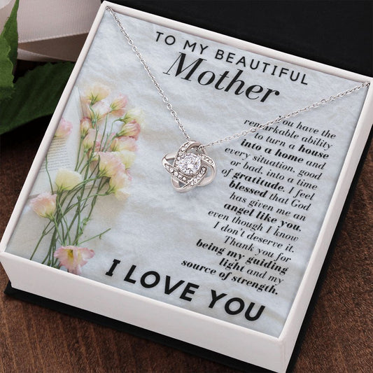 Mother My Guiding Light | Love Knot Necklace