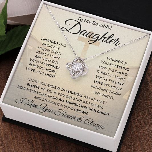 Daughter Straighten Your Crown | Love Knot Necklace