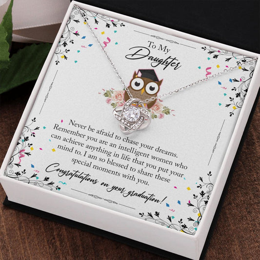 Daughter Chase Your Dreams | Love Knot Necklace