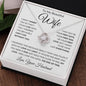 Wife Love & Light | Love Knot Necklace (Black on White Card)