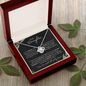 Daughter, I Love You with All of My Heart | Love Knot Necklace Black Card