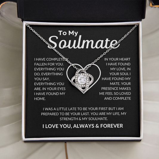 I Have Completely Fallen for You Soulmate | Love Knot Necklace