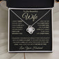 Wife Love & Light | Love Knot Necklace (Black Card)