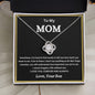 To My Mom Love Your Son | Love Knot Necklace