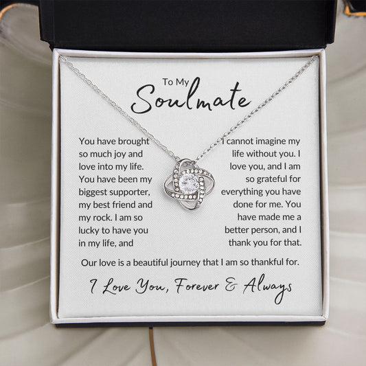 Soulmate Our Love is a Beautiful Journey | Love Knot Necklace