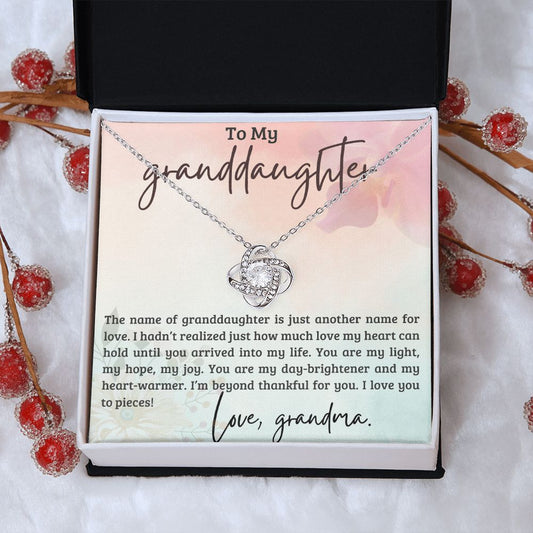 My Light, My Hope, My Joy Granddaughter | Love Knot Necklace