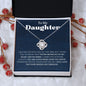 Daughter, I Carry You with Me Always | Love Knot Necklace