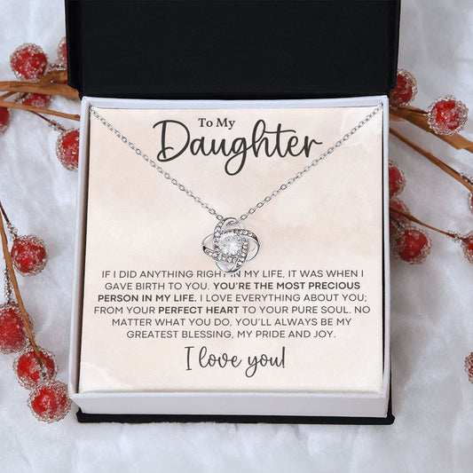 Most Precious Daughter | Love Knot necklace