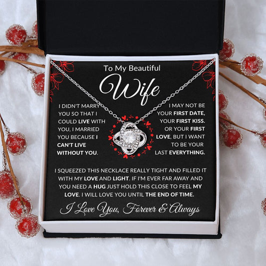 I Can't Live Without You | Love Knot Necklace