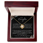 Daughter, I Love You with All of My Heart | Love Knot Necklace Black Card
