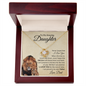 Daughter Never Forget that I Love You | Love Knot Necklace Gold Card