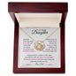 Lovely Daughter from Dad Pink | Love Knot Necklace