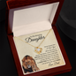 Daughter Never Forget that I Love You | Love Knot Necklace Gold Card