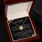 Daughter, I Love You with All of My Heart | Love Knot Necklace Black Card