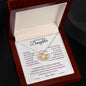 Lovely Daughter from Dad Pink | Love Knot Necklace