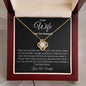 You Are Enough Wife | Love Knot Necklace Black Card
