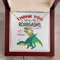 T Rex Thank you | Love Knot Necklace