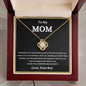 To My Mom Love Your Son | Love Knot Necklace
