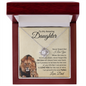 Daughter Never Forget that I Love You | Love Knot Necklace Gold Card
