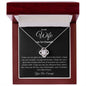 You Are Enough Wife | Love Knot Necklace Black Card