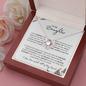 Daughter, I Love You with All of My Heart | Love Knot Necklace White Card