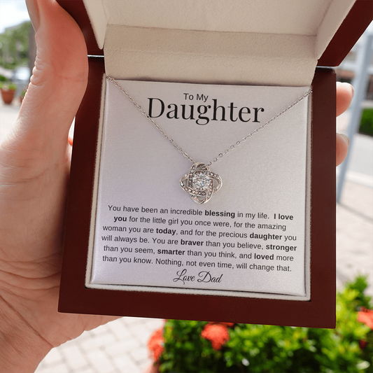 Daughter Incredible Blessing | Love Knot Necklace