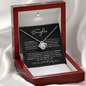 Daughter, I Love You with All of My Heart | Love Knot Necklace Plain Black Card