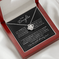 Daughter, I Love You with All of My Heart | Love Knot Necklace Plain Black Card