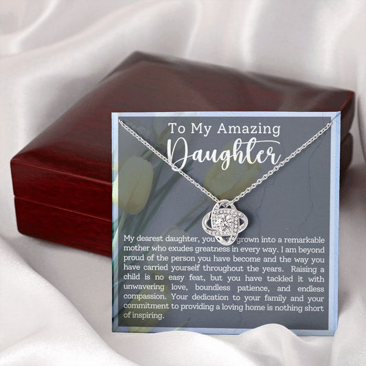 Amazing Daughter & Remarkable Mother | Love Knot Necklace