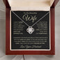 Wife Love & Light | Love Knot Necklace (Black Card)