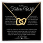 Future Wife | Turn Back Time Interlocking Hearts Black Card