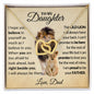 Right Beside You | Daughter Interlocking Hearts Necklace Love Dad