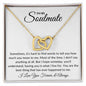 I Love You Forever and Always | Interlocking Hearts Necklace White Card