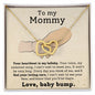 To My Mommy Your Heartbeat | Interlocking Hearts Necklace
