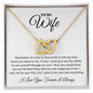 To My Wife, My Last Everything | Interlocking Hearts Necklace White Card