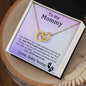 To My Mommy Love, baby Bump | Interlocking Hearts Necklace