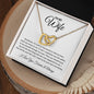 To My Wife, My Last Everything | Interlocking Hearts Necklace White Card