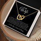 To My Wife, My Last Everything | Interlocking Hearts Necklace