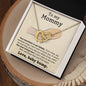 To My Mommy Your Heartbeat | Interlocking Hearts Necklace