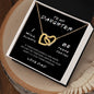 I Will Always Be There | Interlocking Hearts Necklace Black Card