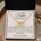 To My Sister You Are Enough | Interlocking Hearts Necklace