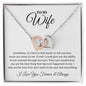 To My Wife, My Last Everything | Interlocking Hearts Necklace White Card